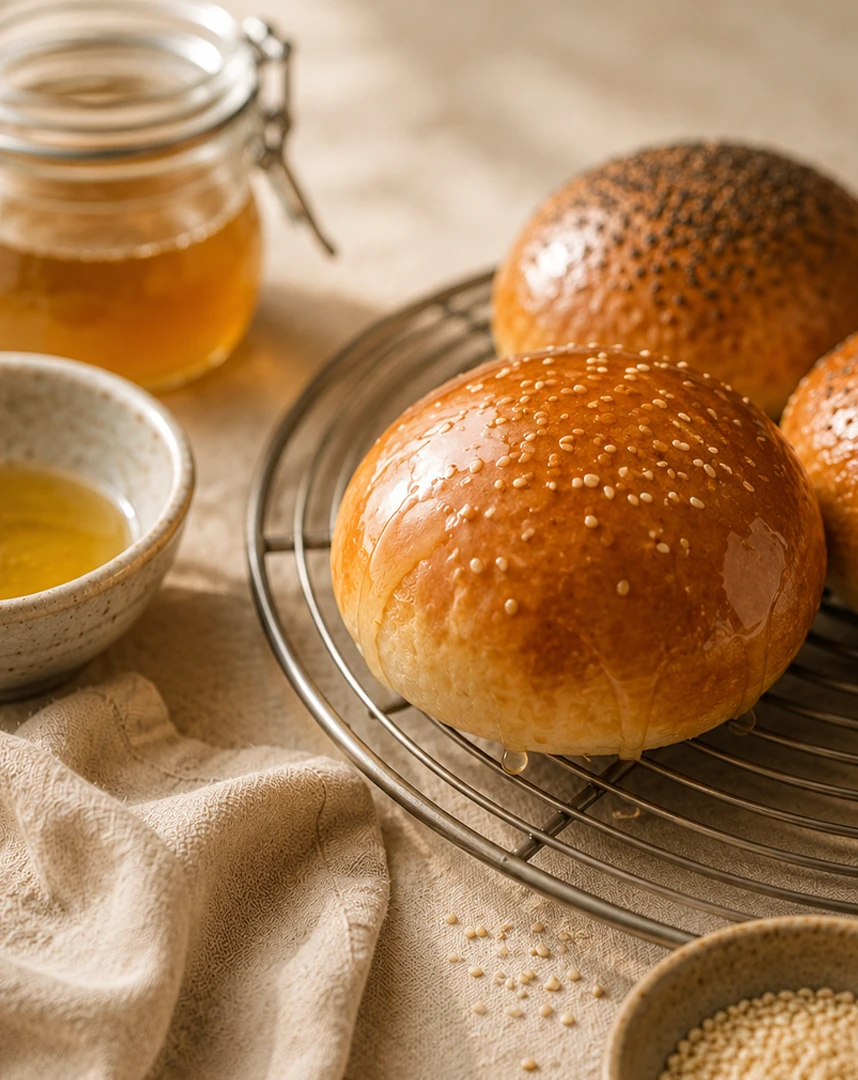 Brot und Brötchen glasieren